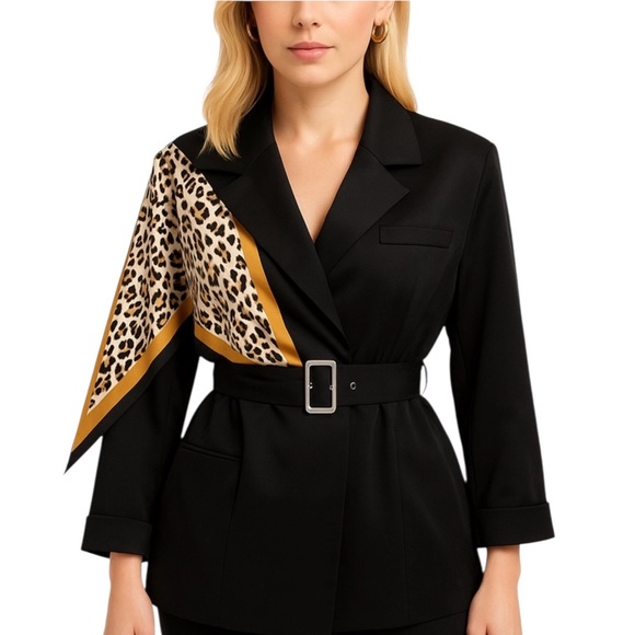 M Signature Label Collection Jackets & Blazers - Silk Scarf Jacket The Ashaunty